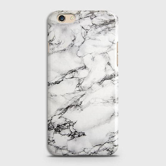 Oppo F1S Cover - Matte Finish - Trendy Mysterious White Marble Printed Hard Case with Life Time Colors Guarantee