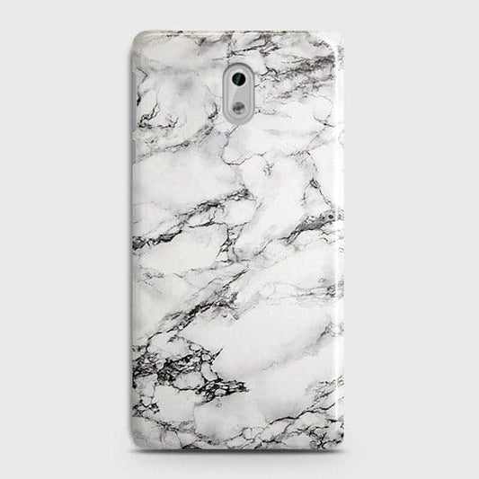 Nokia 3 Cover - Matte Finish - Trendy Mysterious White Marble Printed Hard Case with Life Time Colors Guarantee