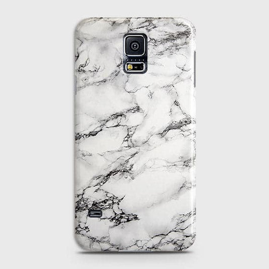 Samsung Galaxy S5 Cover - Matte Finish - Trendy Mysterious White Marble Printed Hard Case with Life Time Colors Guarantee