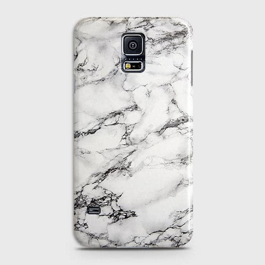 Samsung Galaxy S5 Cover - Matte Finish - Trendy Mysterious White Marble Printed Hard Case with Life Time Colors Guarantee (Fast Delivery)