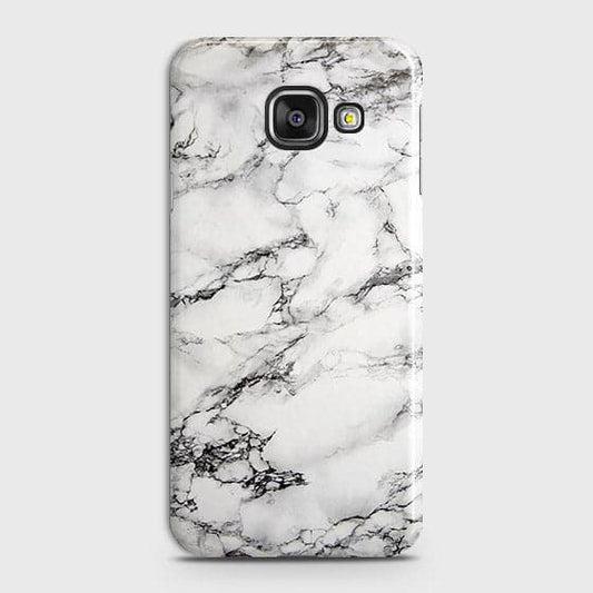 Samsung Galaxy A710 (A7 2016) Cover - Matte Finish - Trendy Mysterious White Marble Printed Hard Case with Life Time Colors Guarantee
