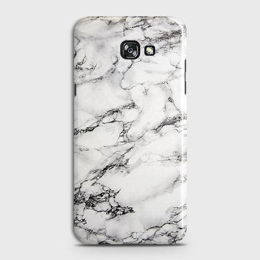 Samsung A3 2017 Cover - Matte Finish - Trendy Mysterious White Marble Printed Hard Case with Life Time Colors Guarantee