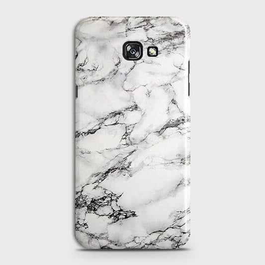 Samsung A5 2017 Cover - Matte Finish - Trendy Mysterious White Marble Printed Hard Case with Life Time Colors Guarantee