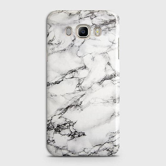 Samsung Galaxy J710 Cover - Matte Finish - Trendy Mysterious White Marble Printed Hard Case with Life Time Colors Guarantee