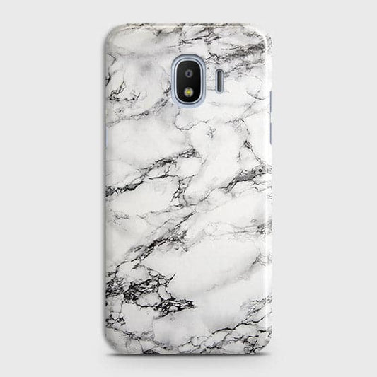 Samsung Galaxy J2 Pro 2018 Cover - Matte Finish - Trendy Mysterious White Marble Printed Hard Case with Life Time Colors Guarantee