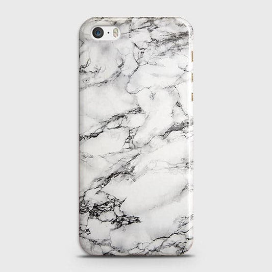 iPhone 5C Cover - Matte Finish - Trendy Mysterious White Marble Printed Hard Case with Life Time Colors Guarantee