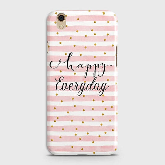 Oppo A37 - Trendy Happy Everyday Printed Hard Case With Life Time Colors Guarantee