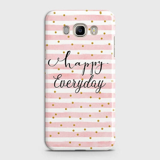Samsung Galaxy J510 - Trendy Happy Everyday Printed Hard Case With Life Time Colors Guarantee