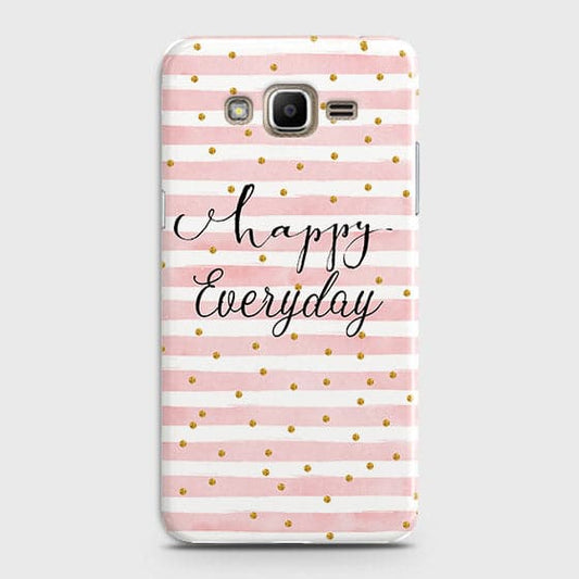 Samsung Galaxy J320 / J3 2016 - Trendy Happy Everyday Printed Hard Case With Life Time Colors Guarantee