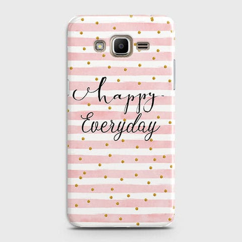 Samsung Galaxy J320 / J3 2016 - Trendy Happy Everyday Printed Hard Case With Life Time Colors Guarantee