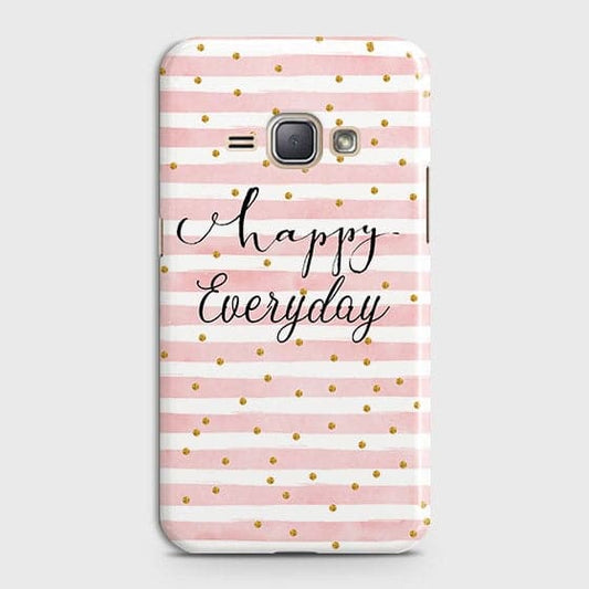 Samsung Galaxy J1 2016 / J120 - Trendy Happy Everyday Printed Hard Case With Life Time Colors Guarantee