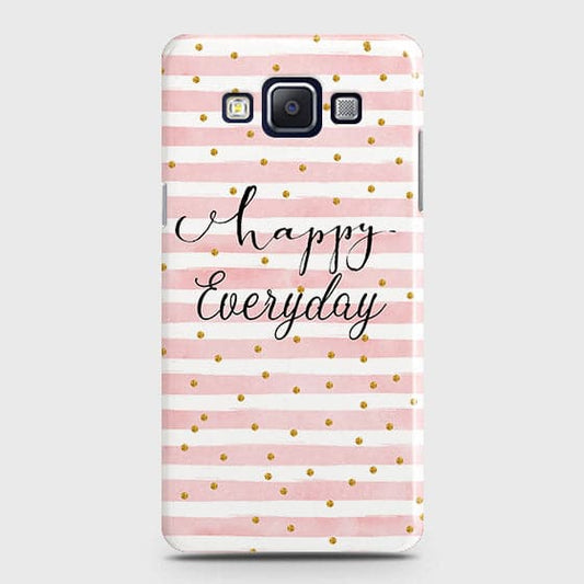 Samsung Galaxy E5 - Trendy Happy Everyday Printed Hard Case With Life Time Colors Guarantee
