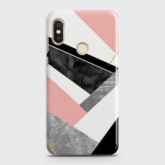 Xiaomi Redmi Y2 Cover - Geometric Luxe Marble Trendy Printed Hard Case With Life Time Colour Guarantee