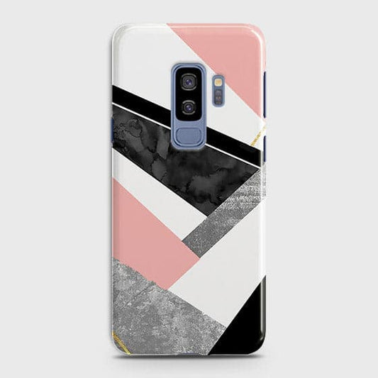 Samsung Galaxy S9 Plus Cover - Geometric Luxe Marble Trendy Printed Hard Case With Life Time Colour Guarantee