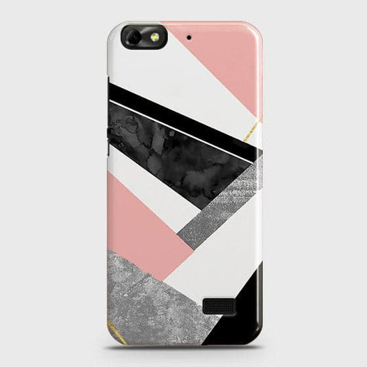 Huawei Honor 4C Cover - Geometric Luxe Marble Trendy Printed Hard Case With Life Time Colour Guarantee
