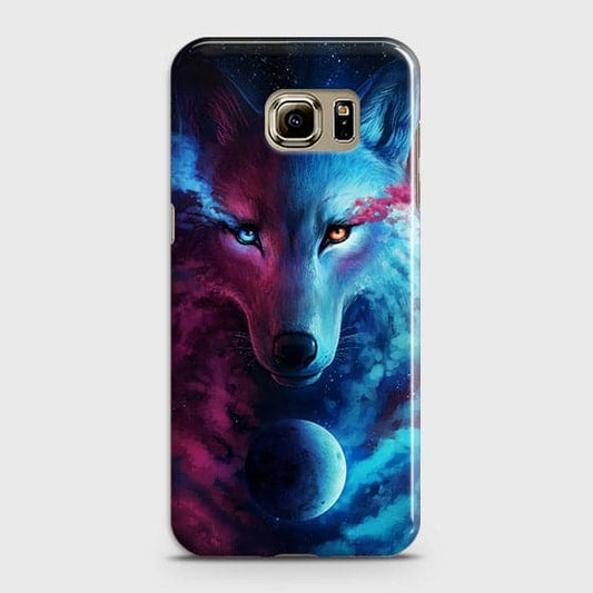 Samsung Galaxy S6 Edge Cover - Infinity Wolf  Trendy Printed Hard Case With Life Time Guarantee