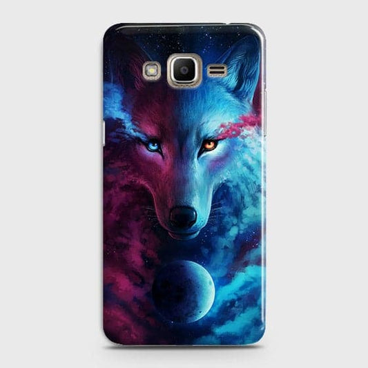 Samsung Galaxy J320 / J3 2016 Cover - Infinity Wolf  Trendy Printed Hard Case With Life Time Guarantee