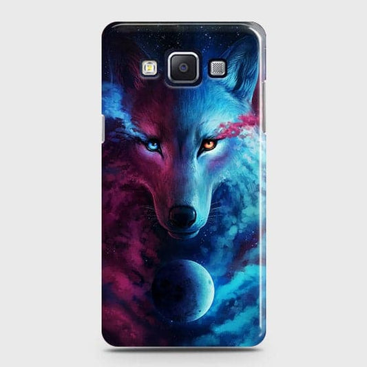 Samsung Galaxy E5 Cover - Infinity Wolf  Trendy Printed Hard Case With Life Time Guarantee