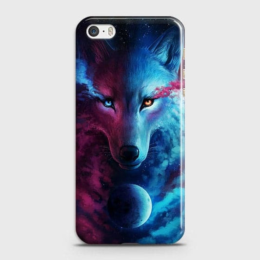 iPhone 5C Cover - Infinity Wolf  Trendy Printed Hard Case With Life Time Guarantee
