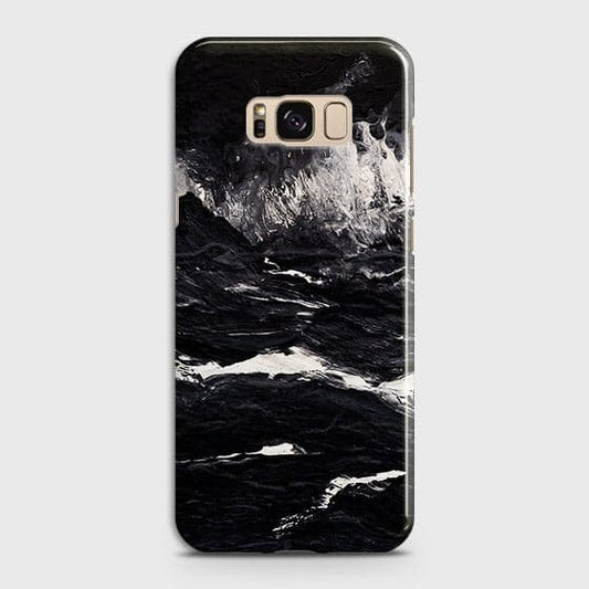 Samsung Galaxy S8 Plus Cover - Matte Finish - Black Ocean Marble Trendy Printed Hard Case With Life Time Colour Guarantee