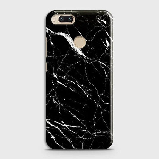 Xiaomi Mi A1 Cover - Matte Finish - Trendy Black Marble Printed Hard Case With Life Time Guarantee