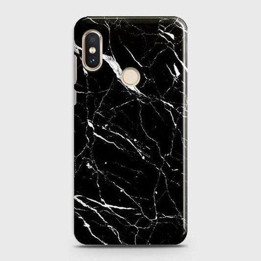 Xiaomi Redmi S2 Cover - Matte Finish - Trendy Black Marble Printed Hard Case With Life Time Guarantee