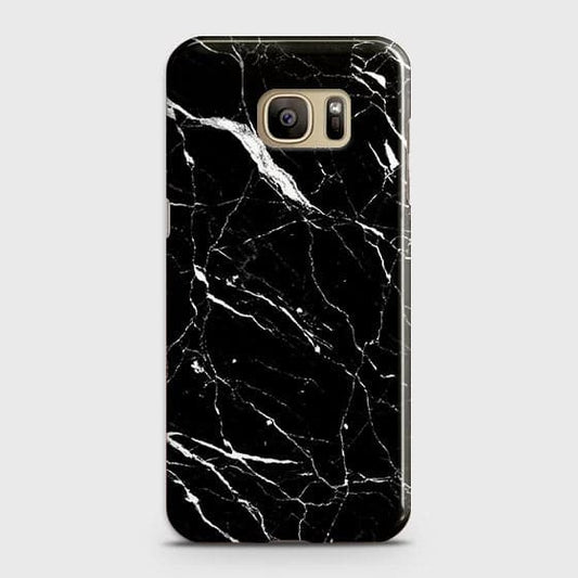Samsung Galaxy Note 7 Cover - Matte Finish - Trendy Black Marble Printed Hard Case With Life Time Colour Guarantee