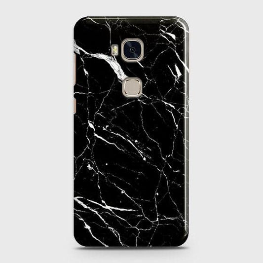Huawei Honor 5X Cover - Matte Finish - Trendy Black Marble Printed Hard Case With Life Time Guarantee