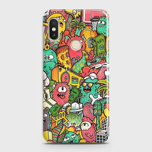 Xiaomi Redmi Y2 Cover - Matte Finish - Candy Colors Trendy Sticker Collage Printed Hard Case with Life Time Colors Guarantee