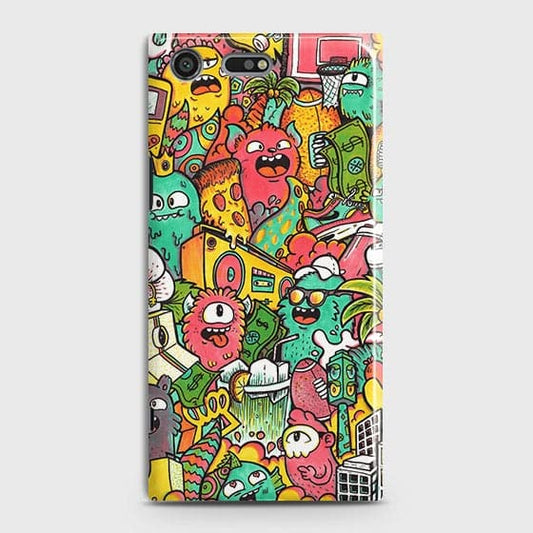 Sony Xperia XZ Premium Cover - Matte Finish - Candy Colors Trendy Sticker Collage Printed Hard Case With Life Time Guarantee (Fast Delivery)