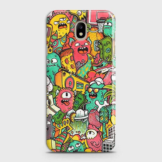 Samsung Galaxy J5 2017 Cover - Matte Finish - Candy Colors Trendy Sticker Collage Printed Hard Case With Life Time Guarantee