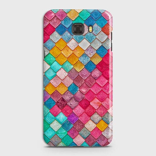 Samsung C7 Pro Cover - Chic Colorful Mermaid Printed Hard Case with Life Time Colors Guarantee