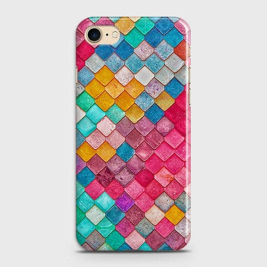 iPhone 7 & iPhone 8 Cover - Chic Colorful Mermaid Printed Hard Case with Life Time Colors Guarantee