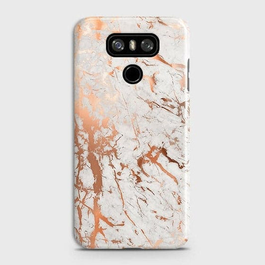 LG G6Cover - In Chic Rose Gold Chrome Style Printed Hard Case with Life Time Colors Guarantee ( Fast Delivery )