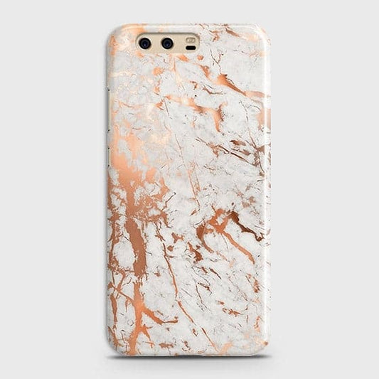 Huawei P10 Plus Cover - In Chic Rose Gold Chrome Style Printed Hard Case with Life Time Colors Guarantee