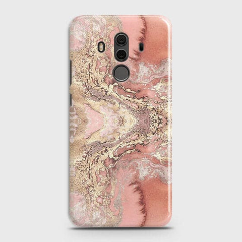 Huawei Mate 10 Pro Cover - Trendy Chic Rose Gold Marble Printed Hard Case with Life Time Colors Guarantee ( Fast Delivery )