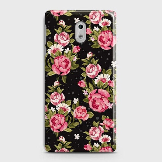 Nokia 6 Cover - Trendy Pink Rose Vintage Flowers Printed Hard Case with Life Time Colors Guarantee