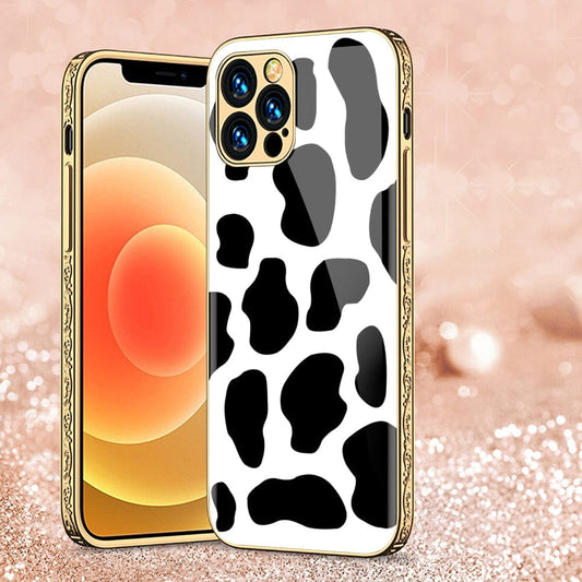 iPhone 12 Pro Cover - Vanilla Dream Series - Premium Electroplated Infinity Ultra Shine Glass Soft Silicon Borders Case