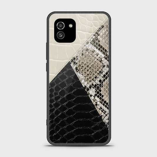 Samsung Galaxy A03 Cover- Printed Skins Series - HQ Ultra Shine Premium Infinity Glass Soft Silicon Borders Case