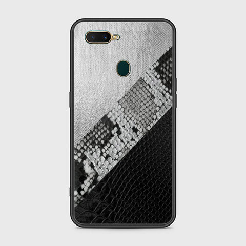 Oppo A7 Cover - Printed Skins Series - HQ Ultra Shine Premium Infinity Glass Soft Silicon Borders Case