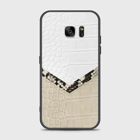 Samsung Galaxy S7 Cover- Printed Skins Series - HQ Ultra Shine Premium Infinity Glass Soft Silicon Borders Case