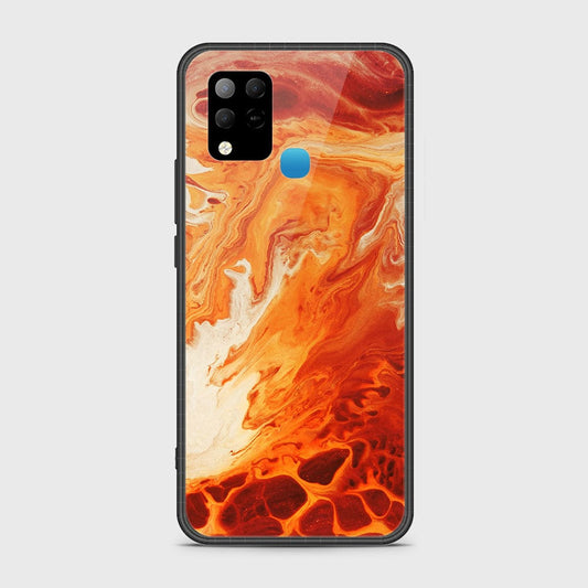 Infinix Hot 10s Cover- Mystic Marble Series - HQ Ultra Shine Premium Infinity Glass Soft Silicon Borders Case