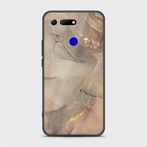 Huawei Honor View 20 Cover - Mystic Marble Series - HQ Ultra Shine Premium Infinity Glass Soft Silicon Borders Case