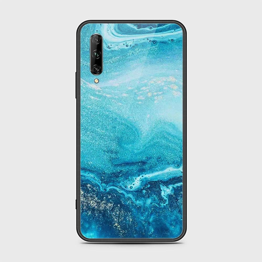 Huawei Y9s Cover - Mystic Marble Series - D142 - HQ Ultra Shine Premium Infinity Glass Soft Silicon Borders Case ( Fast Delivery )