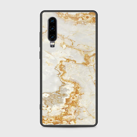 Huawei P30 Cover - Mystic Marble Series - HQ Ultra Shine Premium Infinity Glass Soft Silicon Borders Case
