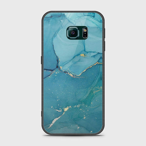 Samsung Galaxy S6 Edge Cover- Mystic Marble Series - HQ Ultra Shine Premium Infinity Glass Soft Silicon Borders Case