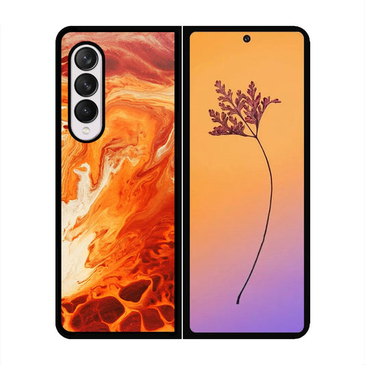 Samsung Galaxy Z Fold 4 5G Cover - Mystic Marble Series - HQ Premium Shine Durable Shatterproof Case - Soft Silicon Borders