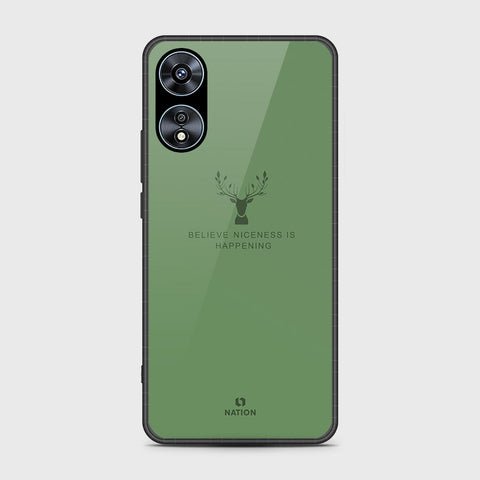 Oppo A78 4G Cover- Nice Series - HQ Ultra Shine Premium Infinity Glass Soft Silicon Borders Case