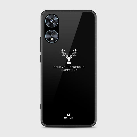 Oppo A78 4G Cover- Nice Series - HQ Ultra Shine Premium Infinity Glass Soft Silicon Borders Case