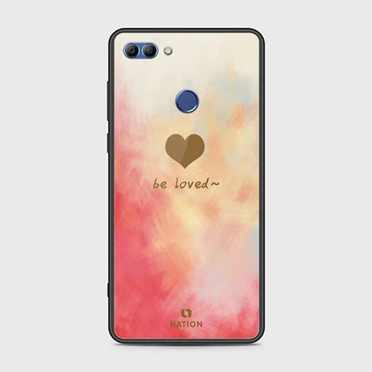 Huawei Y9 2018 Cover - ONation Heart Series - HQ Ultra Shine Premium Infinity Glass Soft Silicon Borders Case